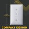 Faith Blank Wall Plate Cover, 1-Gang Standard Size Blank Outlet Cover, White, 10PK BWP1-WH-10 - alternate 2